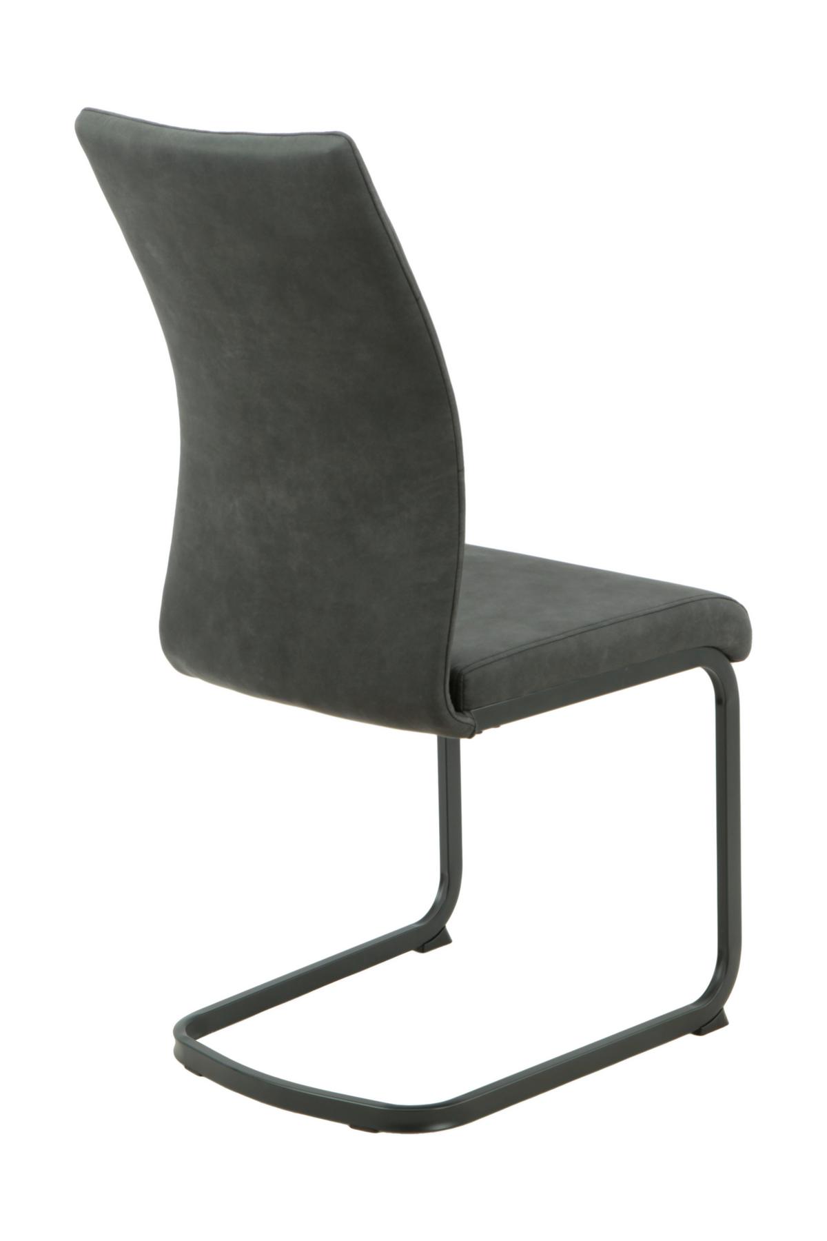 SCHWINGSTUHL-SET MELANIE S 4ER-SET - Anthrazit/Schwarz, MODERN, Textil/Metall (42/98/60cm) - MID.YOU