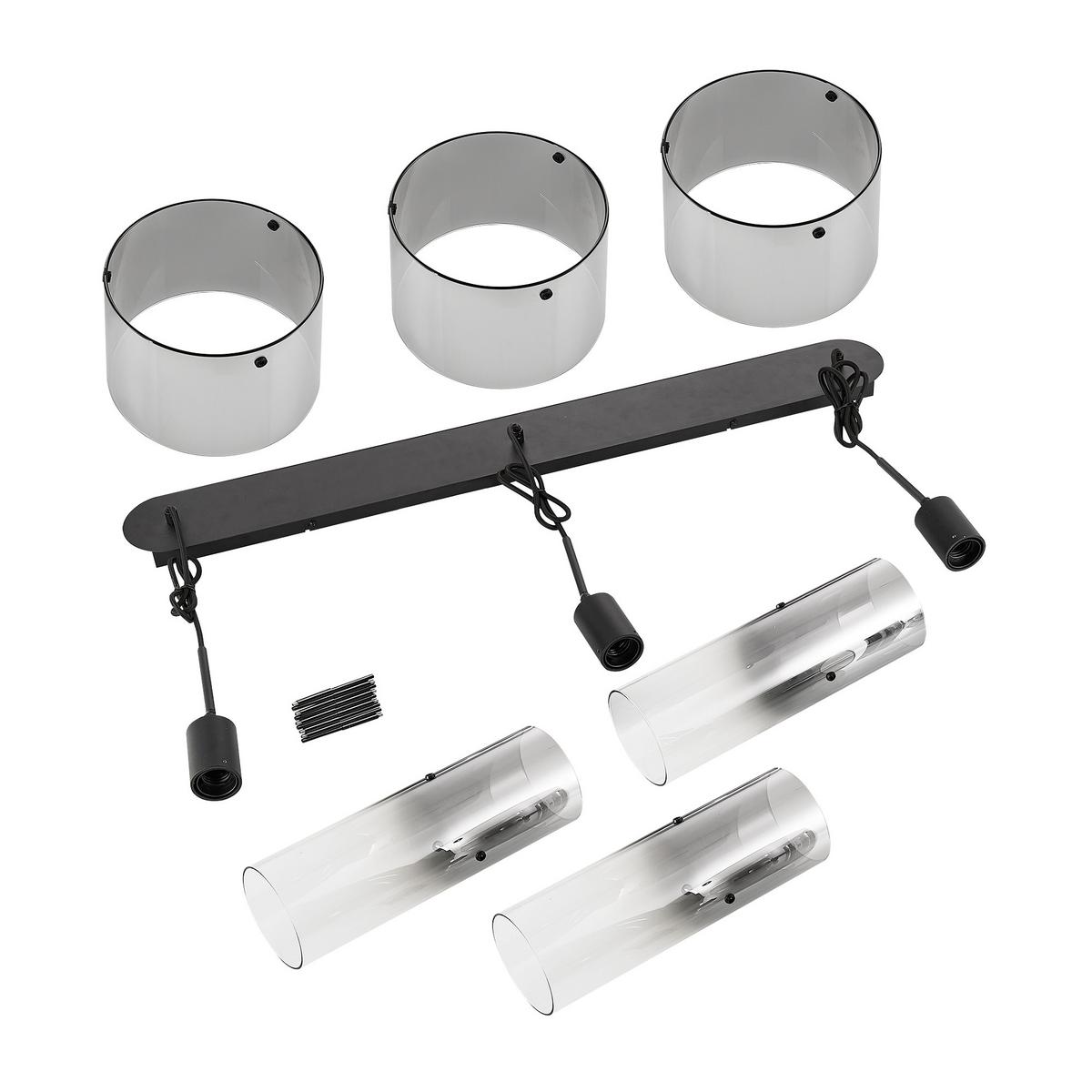 LAMPA WISZĄCA EOS *DK* - ciemnoszary, Design, metal/szkło (97/18/150cm) - Dieter Knoll