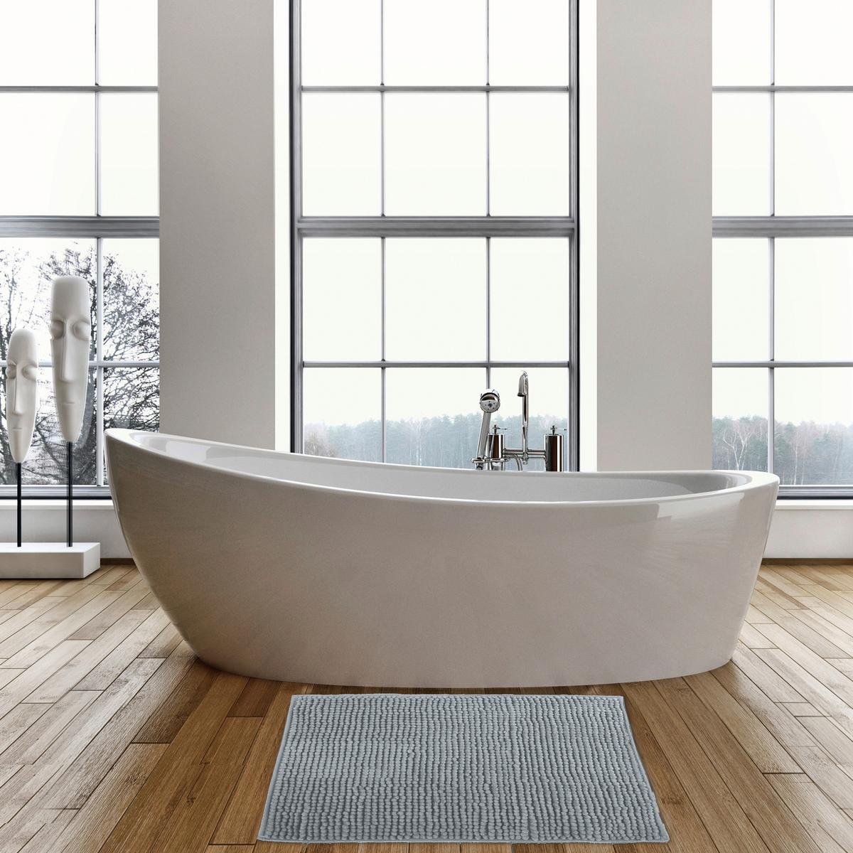 Badteppich 144513 Chenille - Grau, Konventionell, Textil (50/80cm) - Spirella