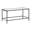 SOFFBORD LEON - svart/transparent, Modern, metall/glas (80/40/40cm) - Mömax