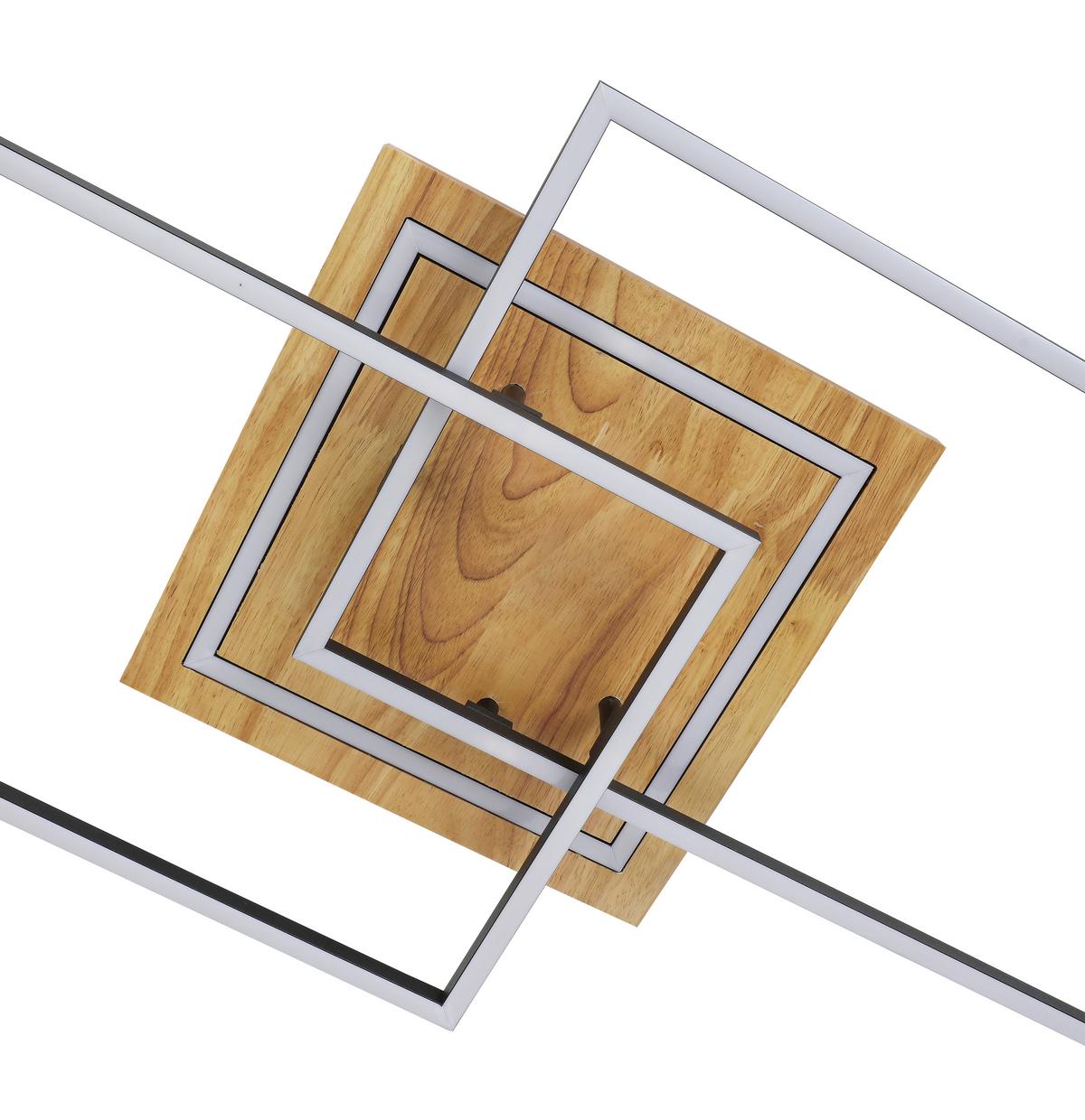 LAMPA SUFITOWA LED HARUTO - kolor naturalny/czarny, Trend, tworzywo sztuczne/metal (86/46/11cm) - Novel