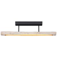 Stropna Svetilka Mella - črna/naravne barve, Basics, kovina/les (80/7/20cm) - Globo