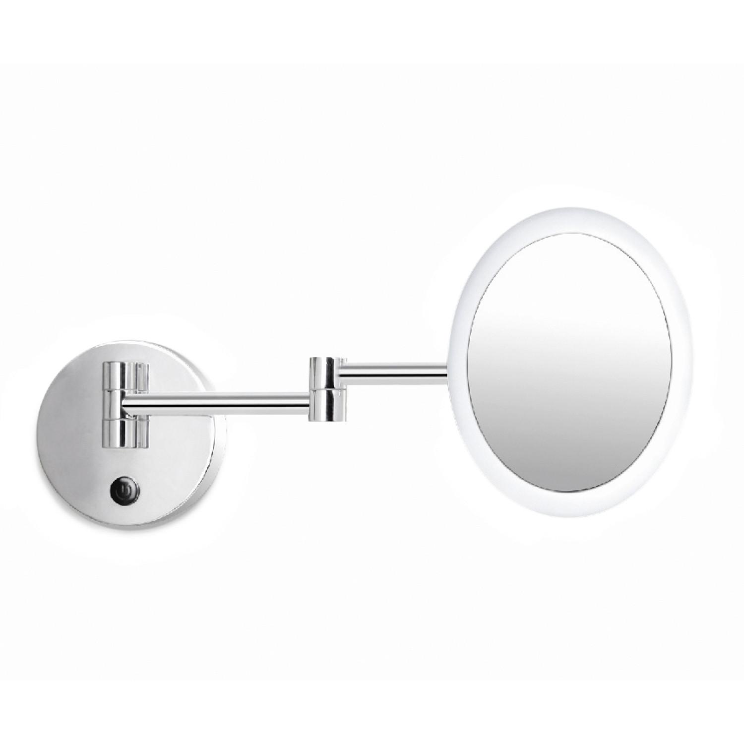 Badezimmer-Wandleuchte Specchio max. 4 Watt - Chromfarben, Basics, Glas/Metall (21/21/21cm)