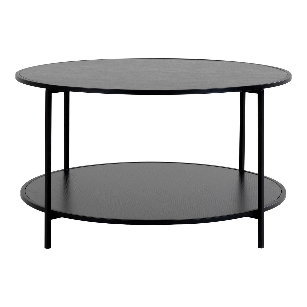 Couchtisch Vita Schwarz ca. 80x80x45 cm - Schwarz, Design, Holzwerkstoff (80/80/45cm) - MID.YOU