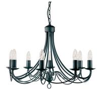 Csillár Maypole 6348-8bk - fekete, Konventionell, fém (60/100cm)