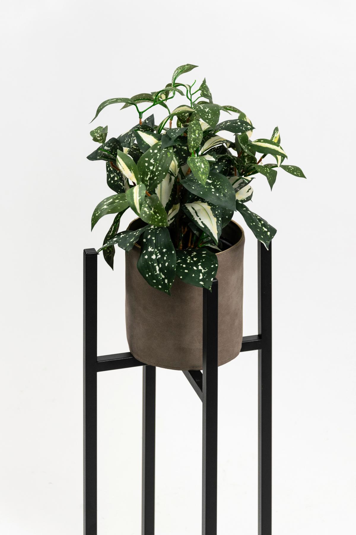 Blumenständer Schwarz - Schwarz, Basics, Metall (22/60/22cm)