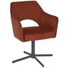 STOL MED ARMSTÖD VALLETTA - svart/rostfärgad, Klassisk, metall/textil (61/85/60cm) - Premium Living