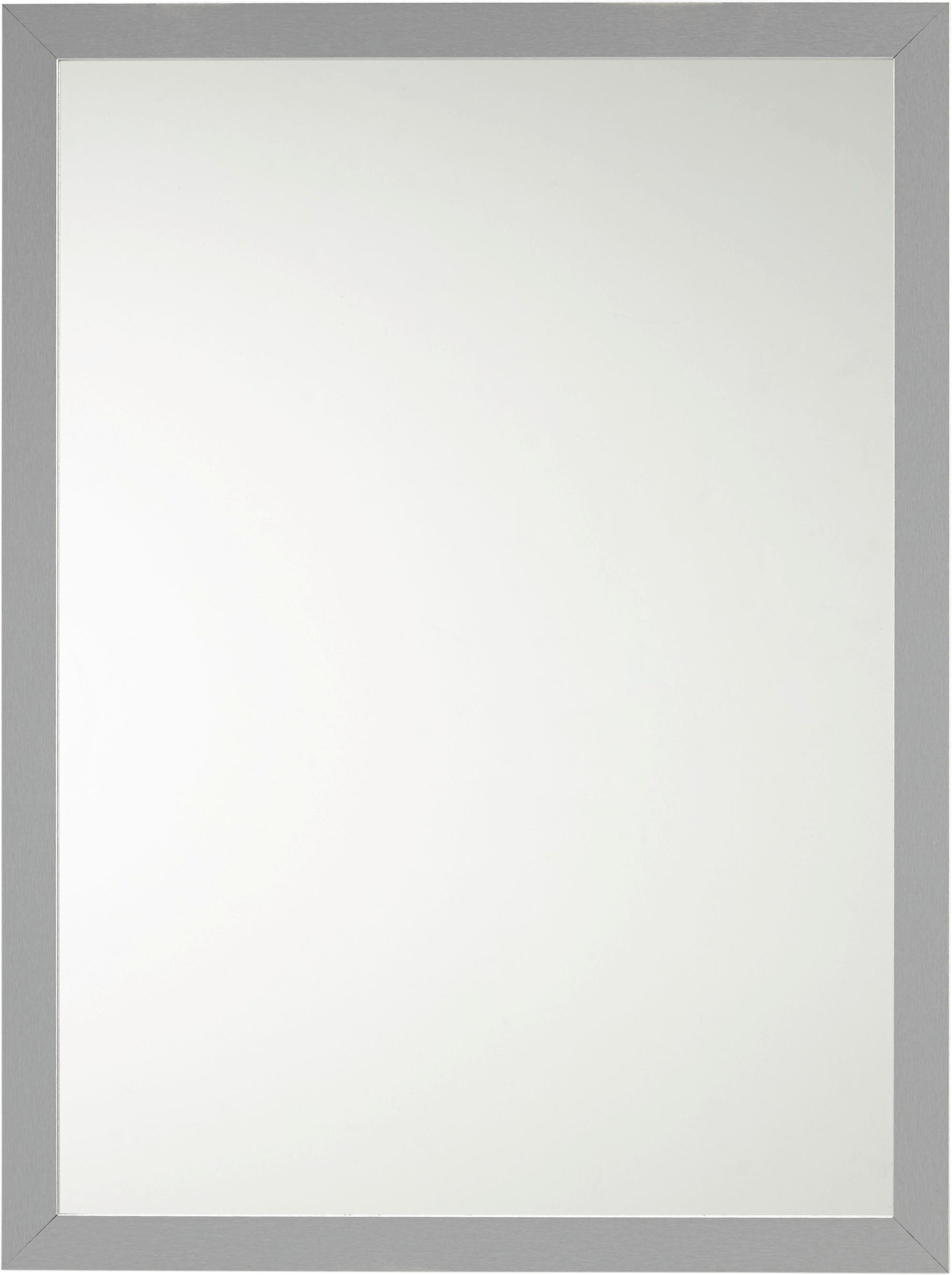 Stensko Ogledalo Silver -Sb- - srebrna, steklo/leseni material (60/80/2cm) - Modern Living