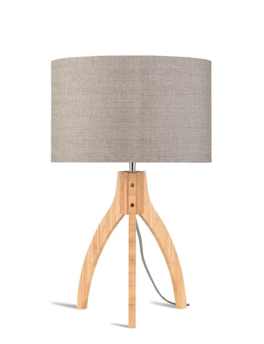 Namizna Svetilka Anna, Naravna Barva, Bambus - naravne barve, Trend, tekstil/les (36/54cm) - Good & Mojo