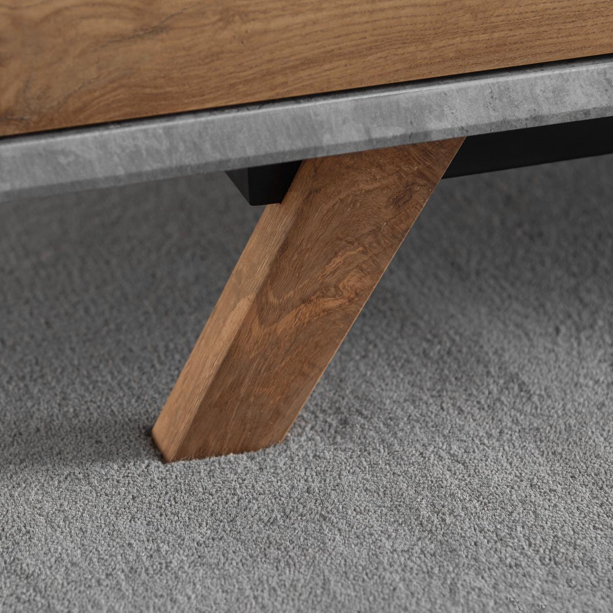 Dohányzóasztal Casper - tölgyfa színű/szürke, Modern, fa (120/60/42cm) - Bessagi Home