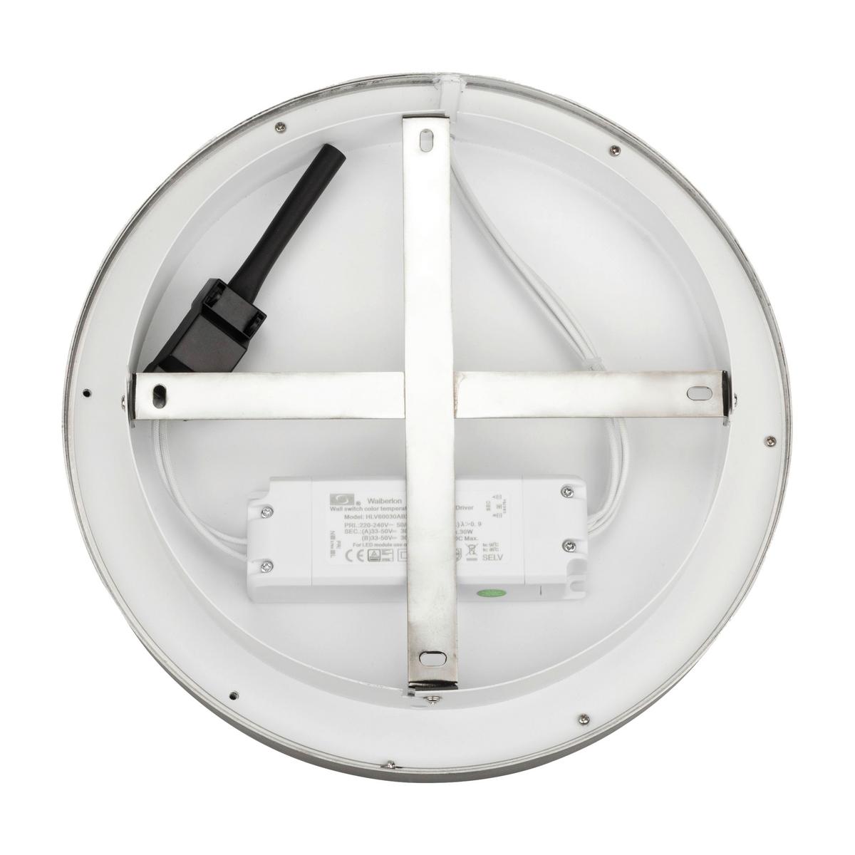 LAMPA SUFITOWA LED PHOENIX - kolor aluminiowy, Basics, metal (30,5/5,5cm) - Novel