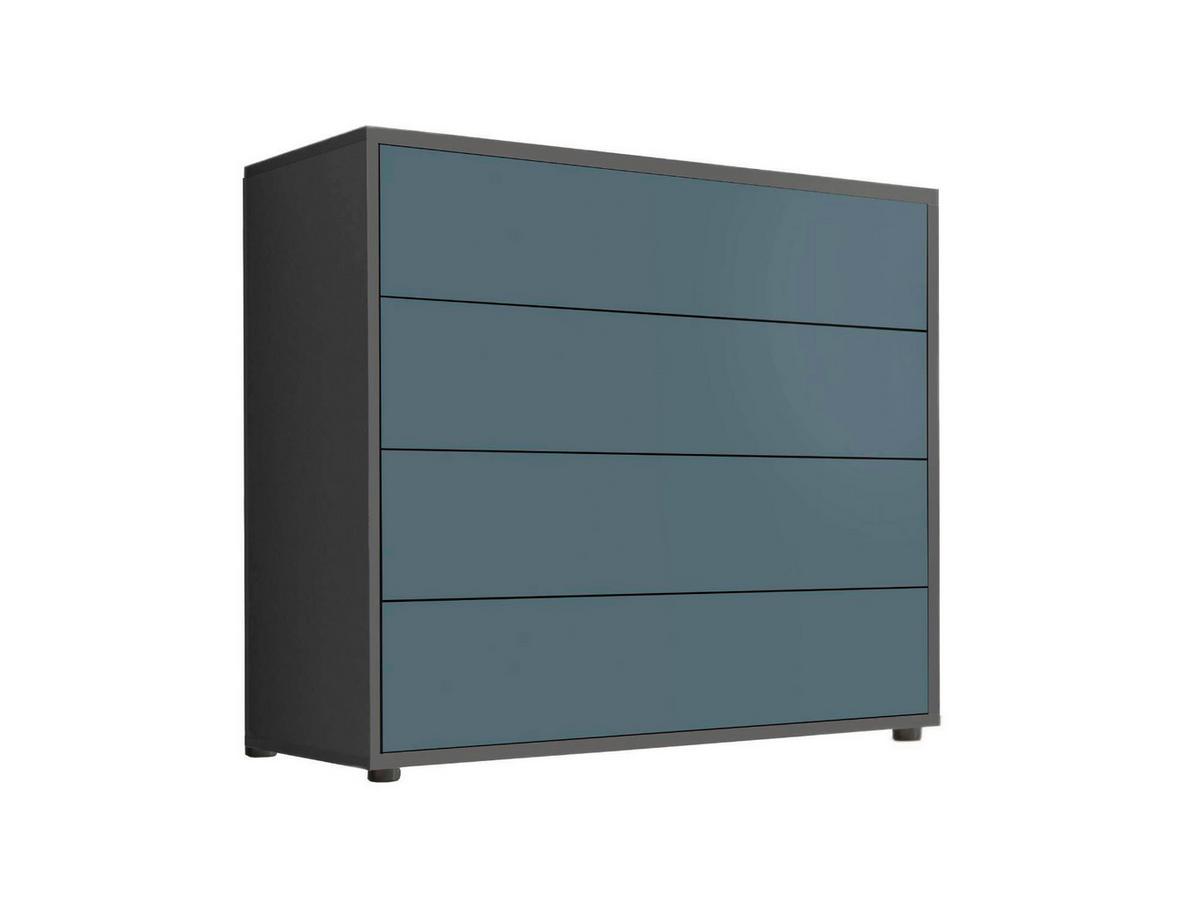 Kommode Mailand Typ 3 Anthrazit/Petrol - Anthrazit/Petrol, MODERN, Holzwerkstoff/Kunststoff (79/73/33cm) - MID.YOU