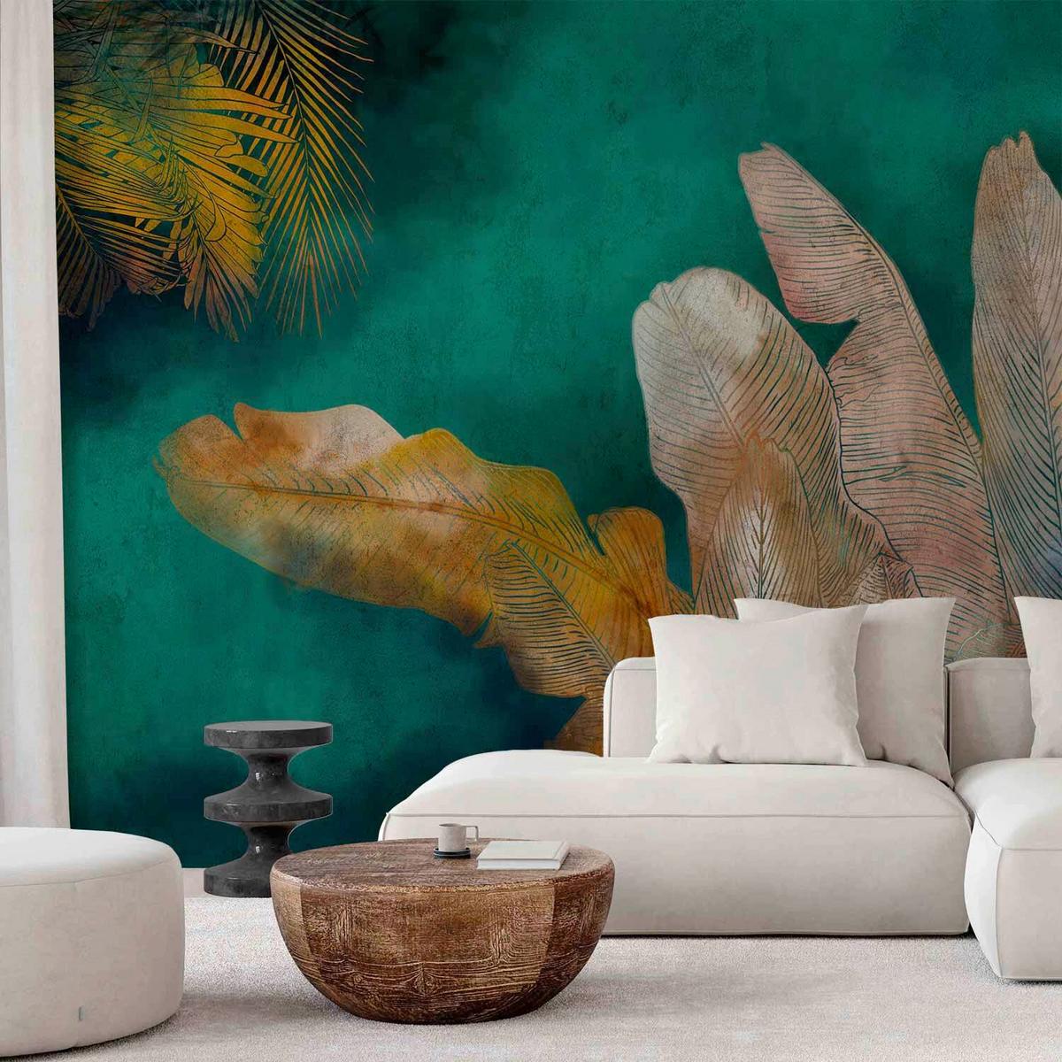 Fotótapéta Exotic Jungle - bézs/mentazöld, Lifestyle, textil (150/105cm) - artgeist