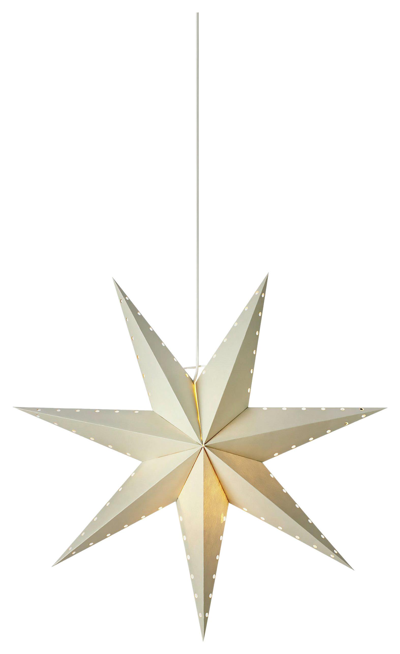 Dekostern Lively Pendant Star Grau max. 6 Watt - Grau, Basics, Papier (16/45/45cm) - Markslöjd
