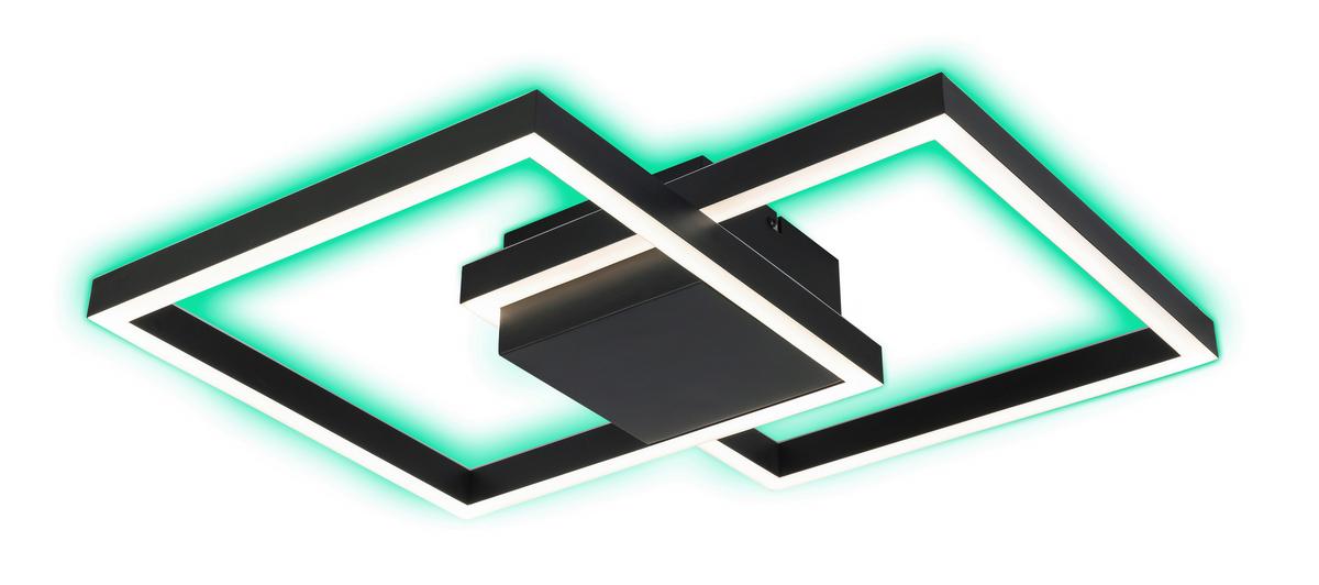 LAMPA SUFITOWA LED JAYDEN - czarny, Modern, tworzywo sztuczne/metal (74/51/9cm) - Bessagi Home