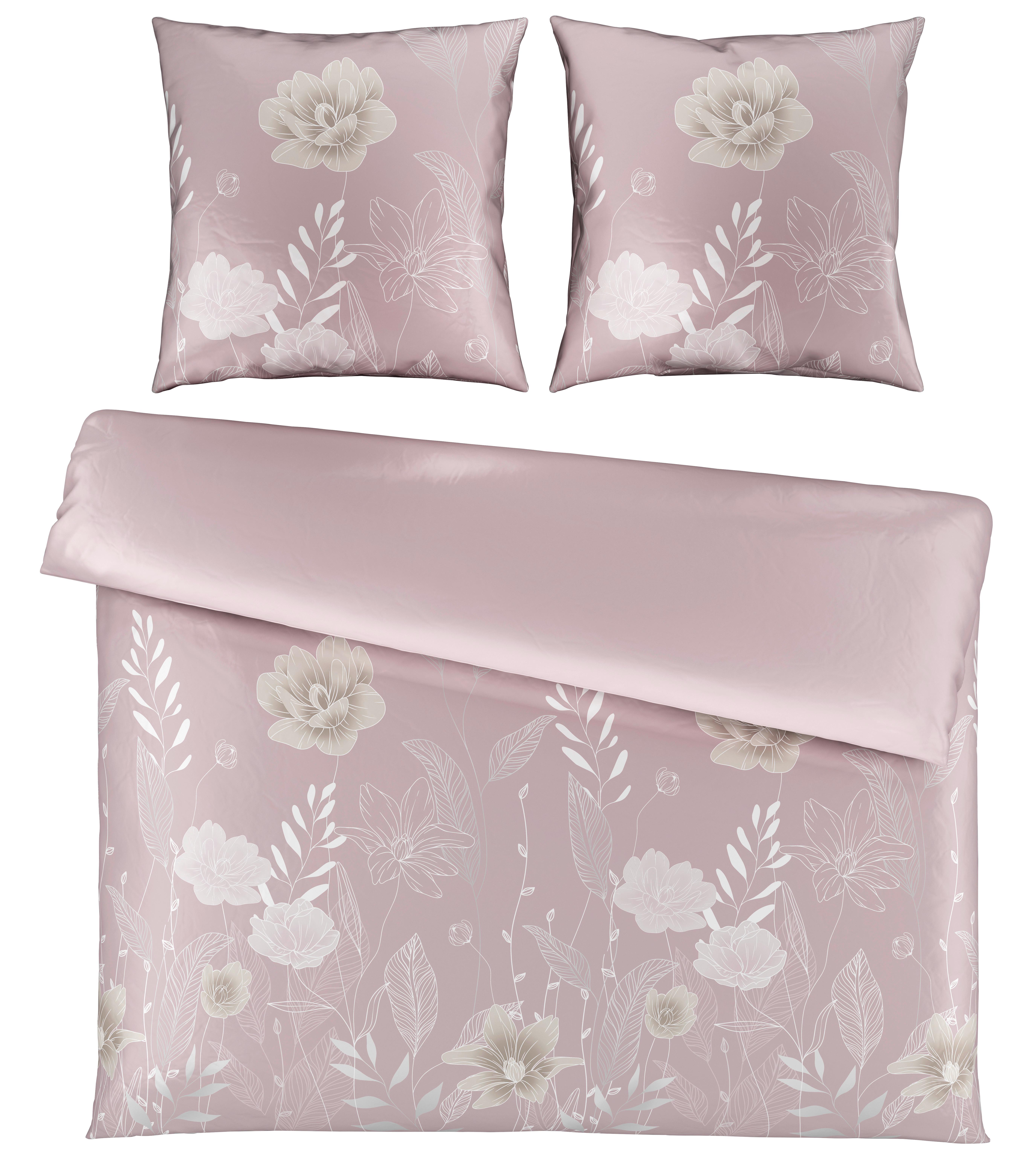 Bettwäsche Nala XXL Mauve ca. 200x200cm - Mauve, ROMANTIK / LANDHAUS, Textil (200/200cm) - Modern Living