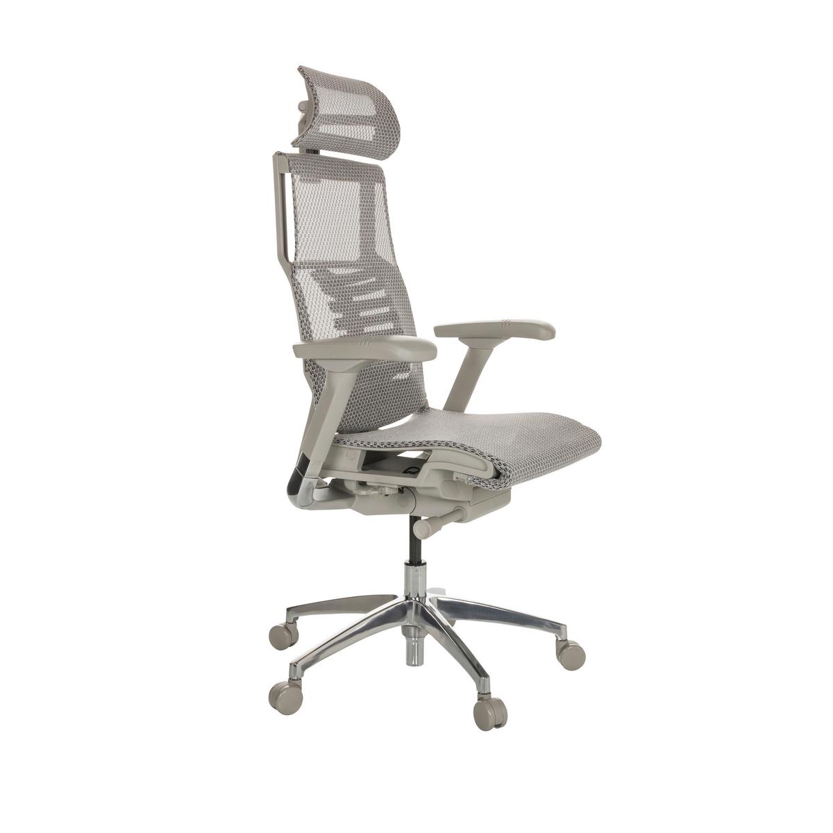 Pisarniški Stol Dynafit Ii G, Svetlo Siva - barve aluminija/svetlo siva, Basics, kovina/umetna masa (67/119-135/60cm) - MID.YOU