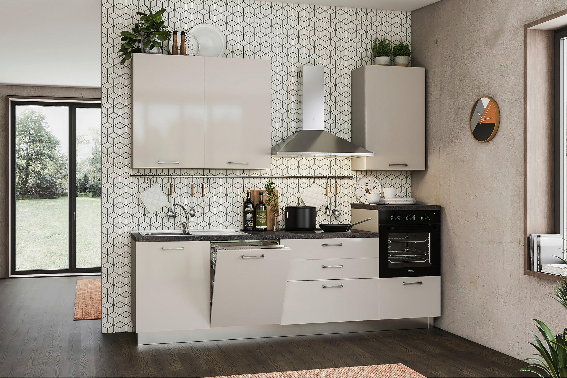Blok Kuhinja S Aparatima Lara - fango/cappuccino, Moderno, drvni materijal (270/240/60cm) - Modern Living