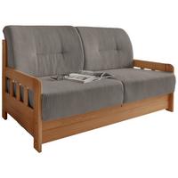 Schlafsofa Camino Holzkorpus Kiefer/Graubraun - Graubraun/Kieferfarben, MODERN, Holz/Textil (154/88/90cm) - Livetastic
