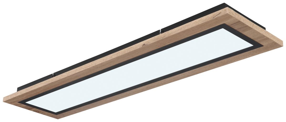 LED-DECKENLEUCHTE 67292DCCT  BRAUN/OPAL/SCHWARZ - Dunkelbraun/Opal, Basics, Kunststoff/Metall (80/20/5,5cm) - Globo