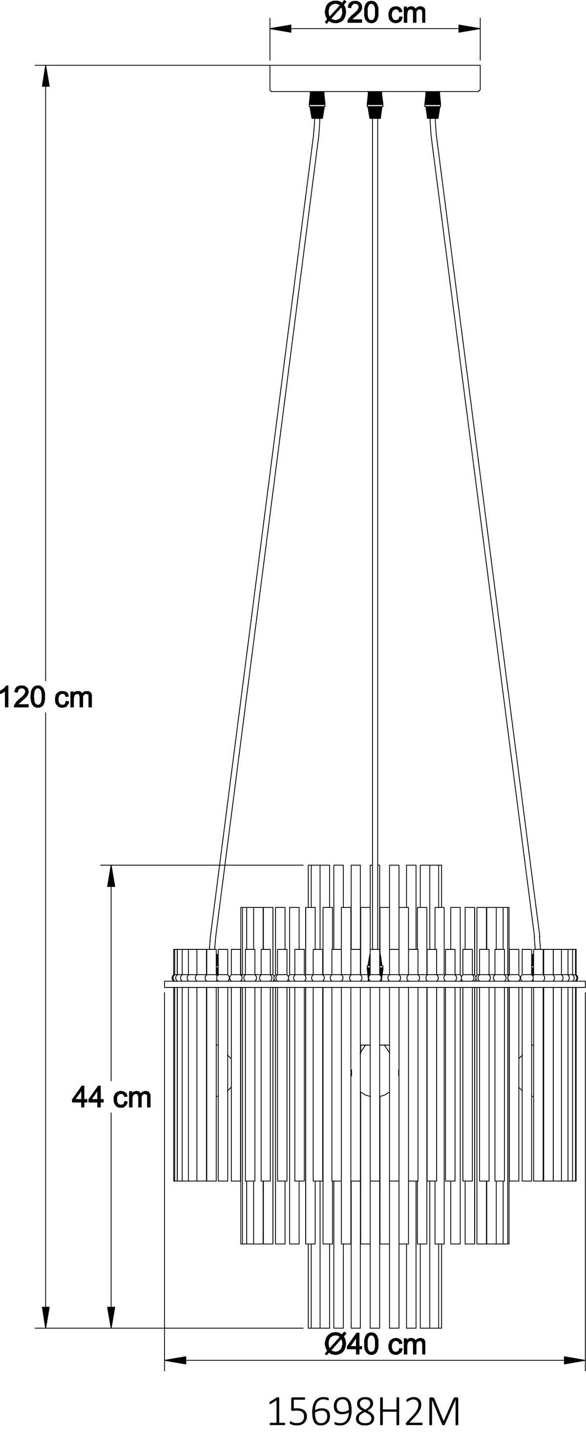 Lampă suspendată Gorley - alb/străveziu, Basics, metal (40/120cm) - Globo
