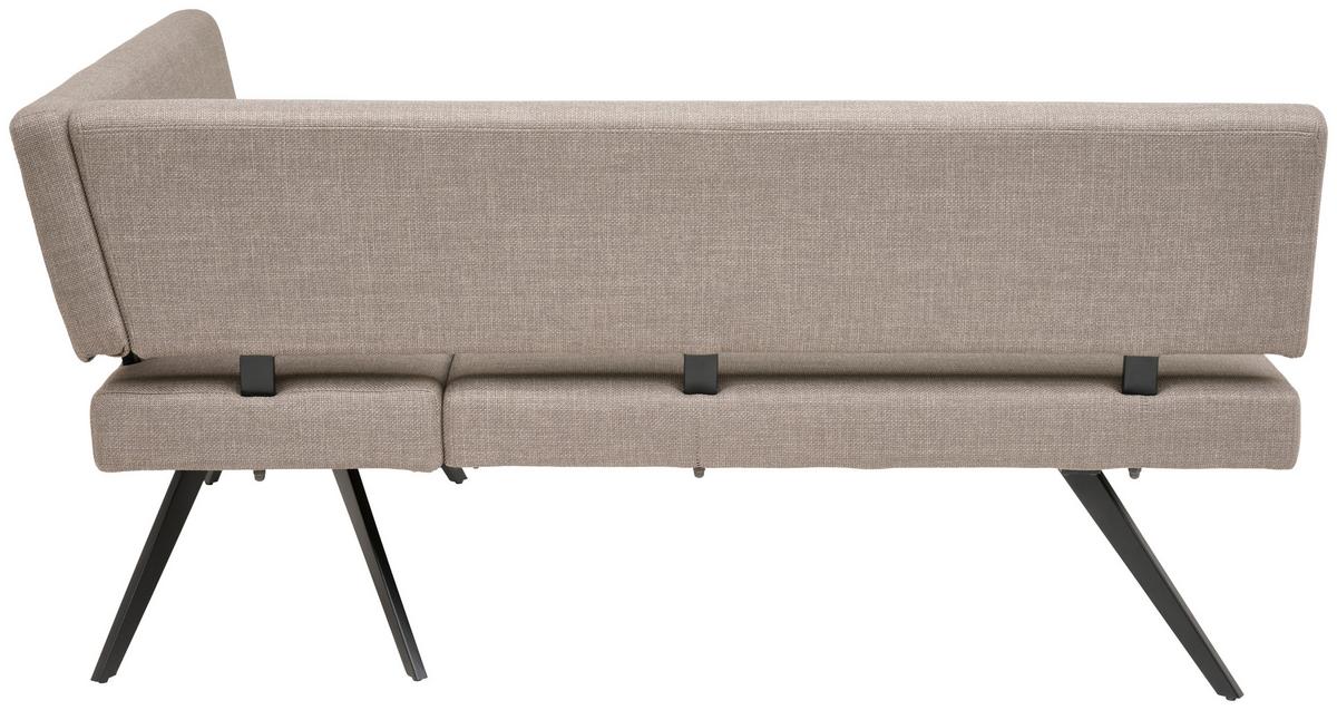 ŁAWKA NAROŻNA ANDROS - jasnoszary/czarny, Konventionell, metal/tkanina (150/190cm) - Livetastic