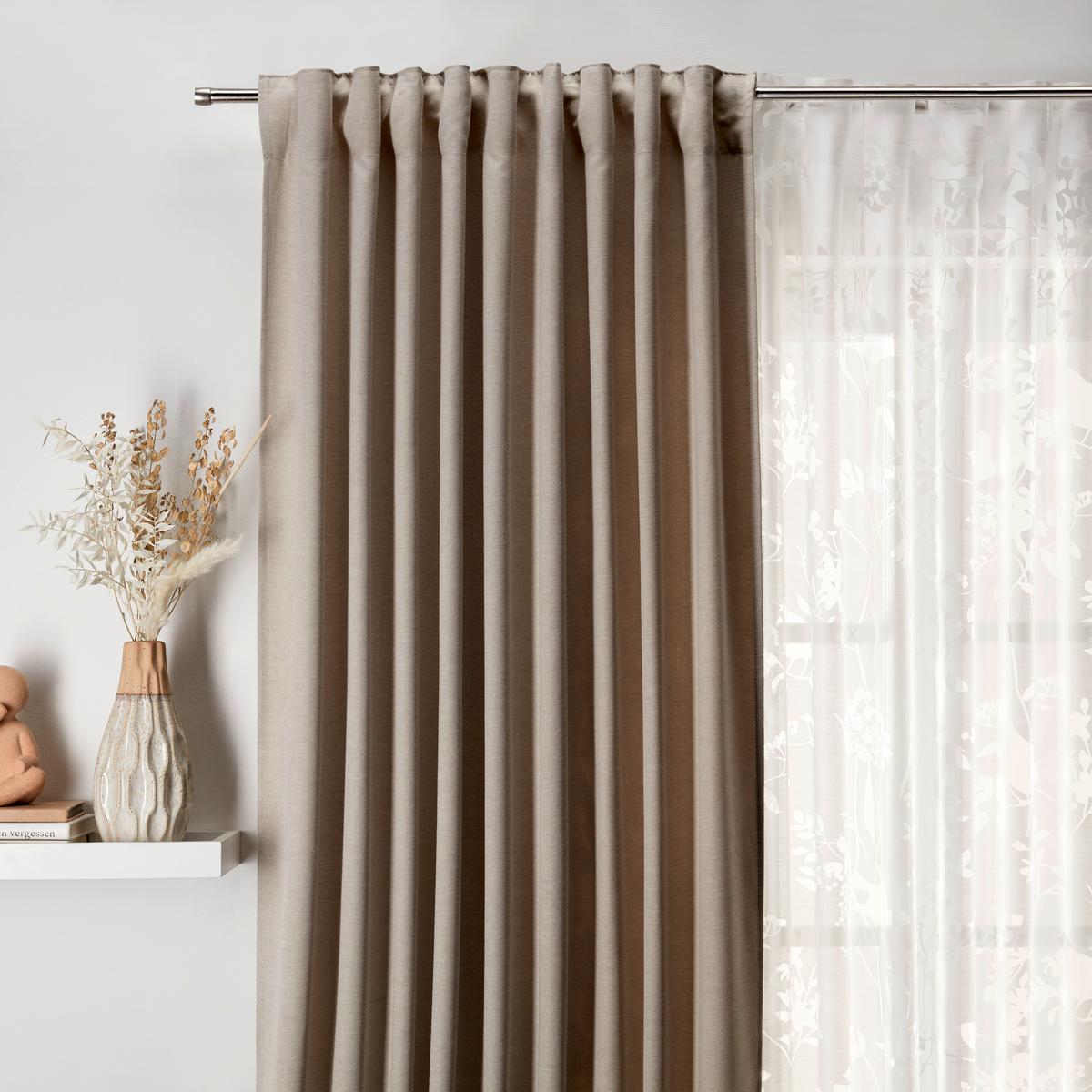 Fertigvorhang Ulrich ca. 135x245cm - Sandfarben, Textil (135/245cm) - Modern Living