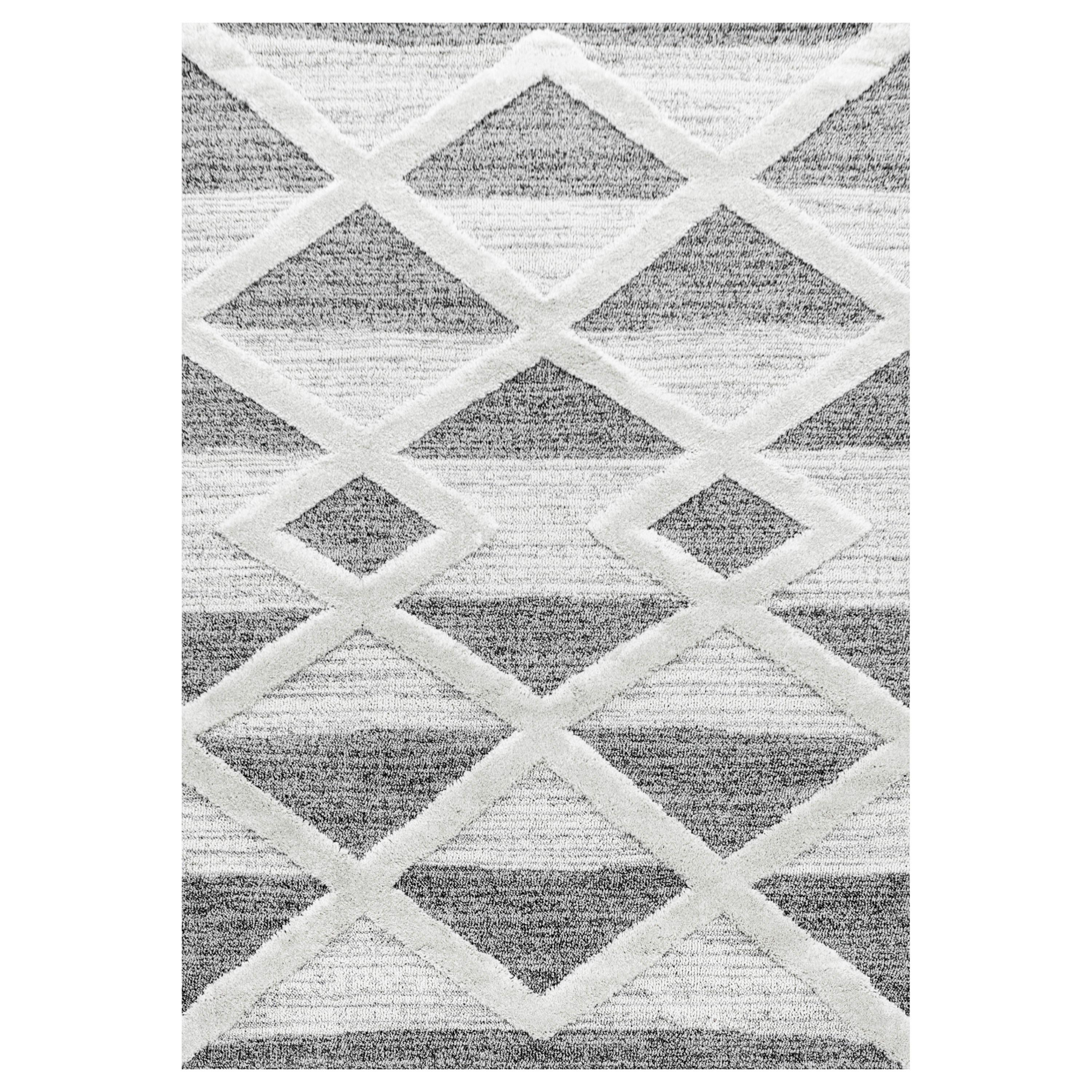 Webteppich Pisa Grau ca. 80x250cm - Grau, KONVENTIONELL, Textil (80/250cm)