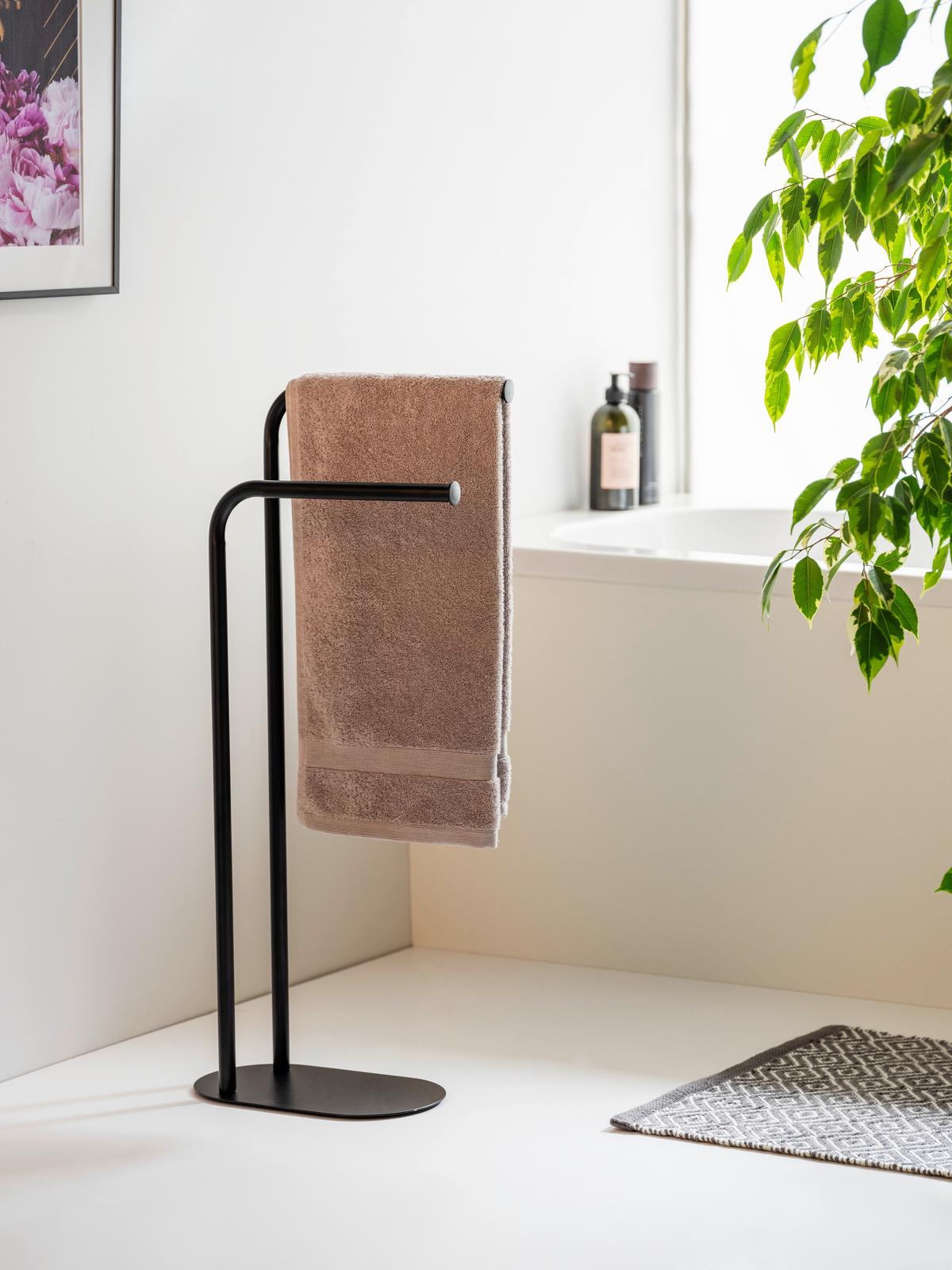 Držač Ručnika Levante - crna, Moderno, metal (30/79/17cm) - Wenko