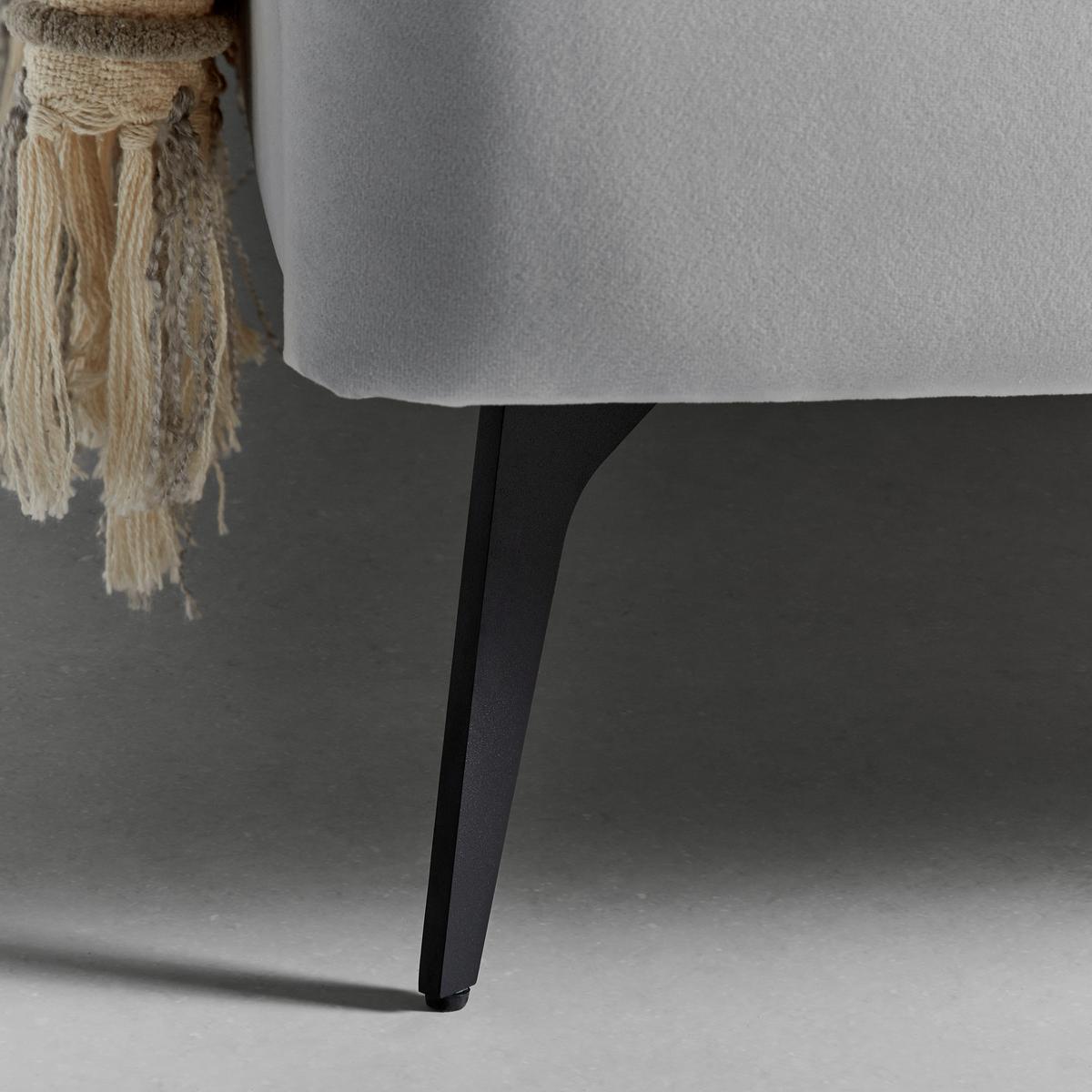 Polsterbett Malea ca. 180x200 cm Hellgrau - Hellgrau/Schwarz, MODERN, Holz/Textil (180/200cm) - Bessagi Home