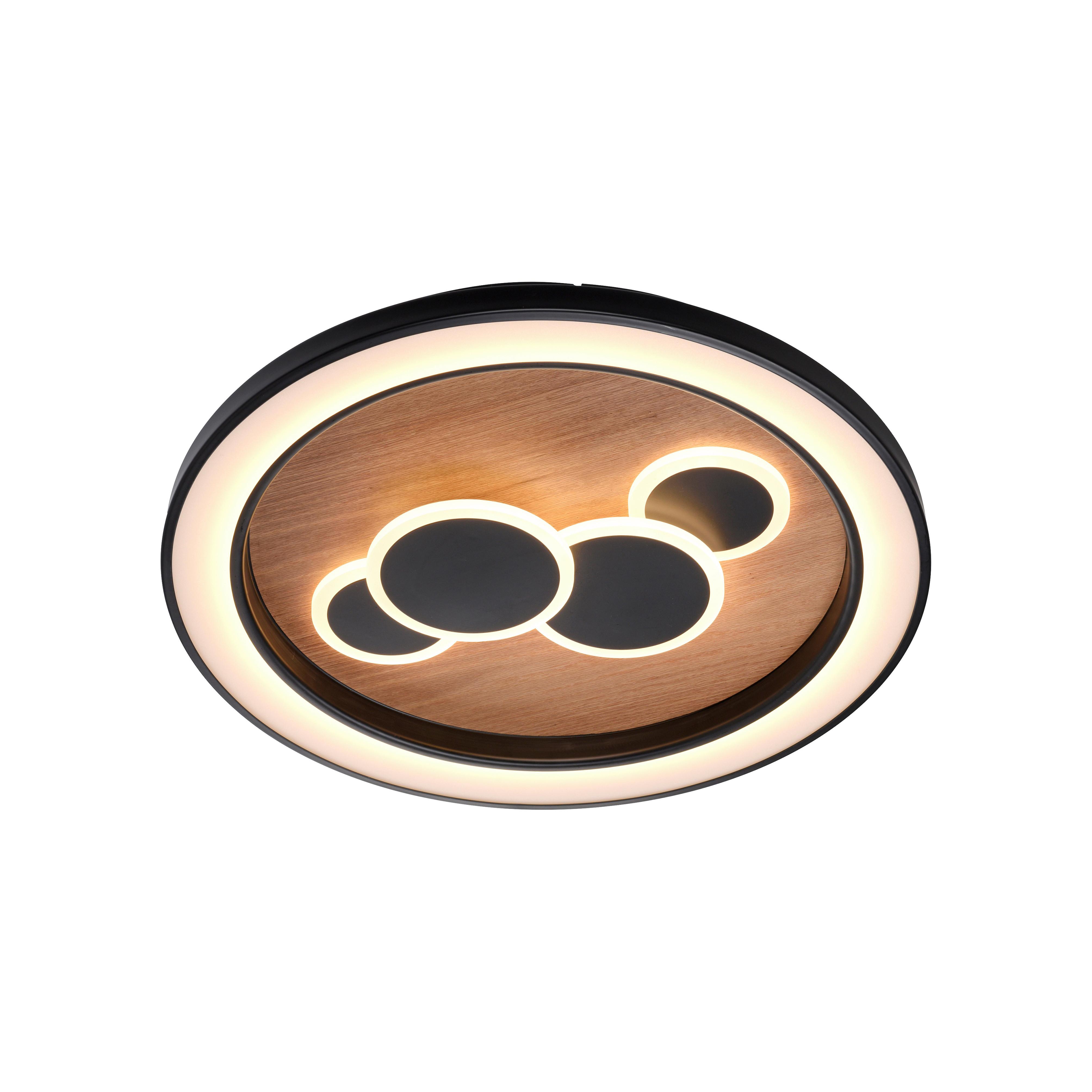 LAMPA SUFITOWA LED 6284-79 ELIZA - Natur, drewno (60/60/8cm) - Paul Neuhaus