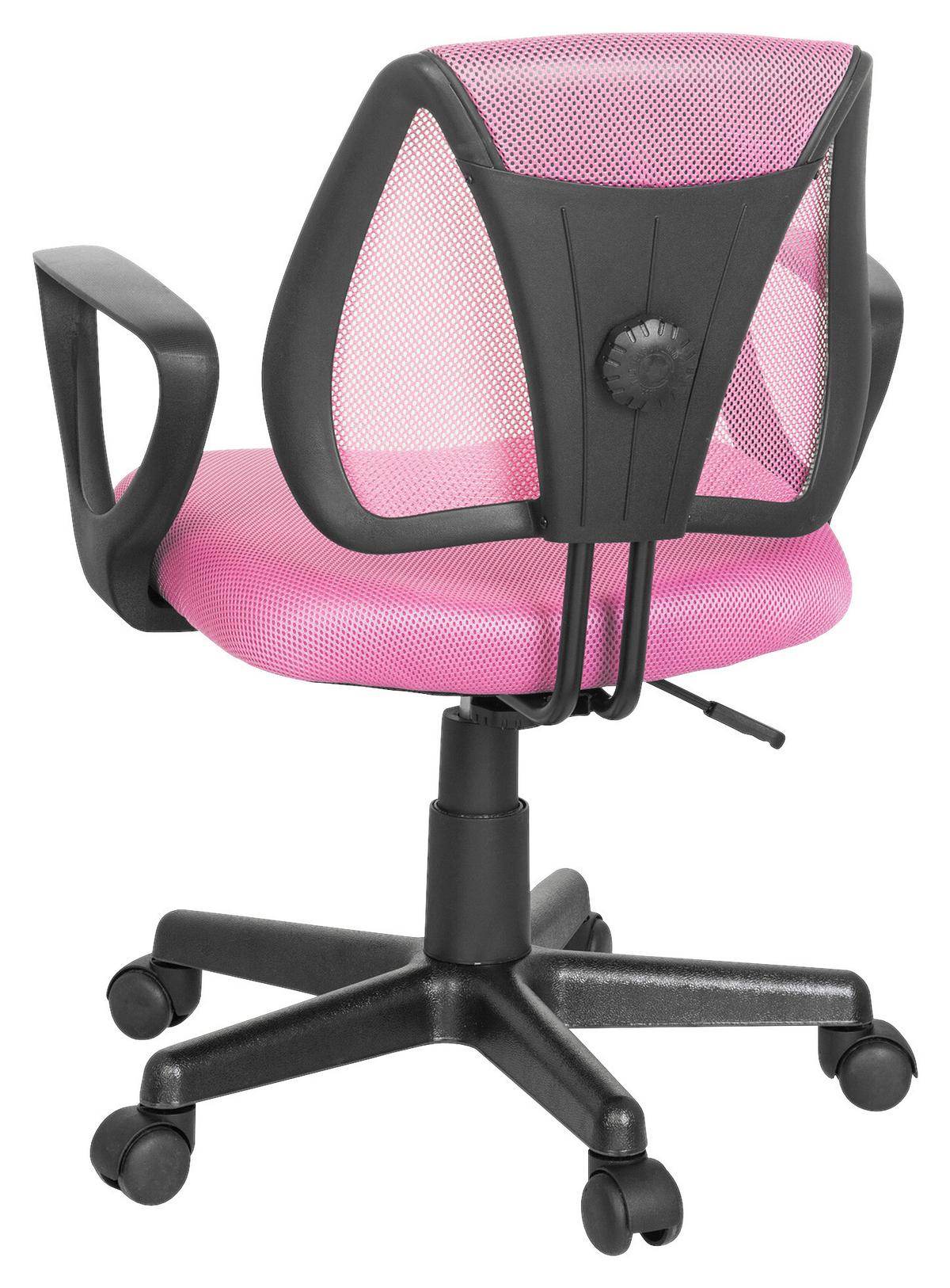 Juggenddrehstuhl Kiddy CD ca. 58x75-92x45 cm Pink - Pink/Schwarz, Basics, Kunststoff (58/75-92/45cm) - MID.YOU