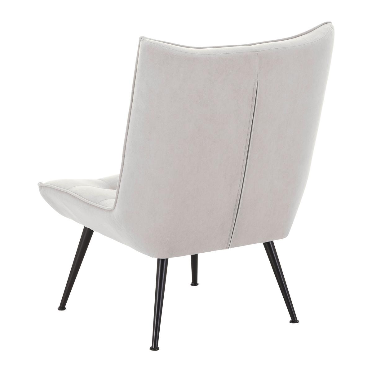 Relaks Fotelja Toma - svijetlo siva/crna, Moderno, drvo/metal (68/95/66cm) - Bessagi Home