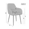 STOL MED ARMSTÖD ALANI - svart, Modern, metall/textil (60/82,5/58cm) - Bessagi Home