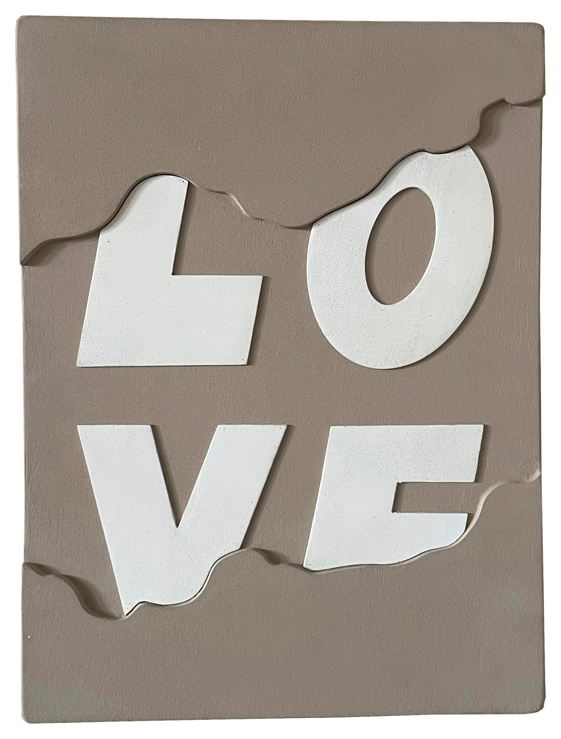 Zidna Dekoracija Love - bela/boja peska, Konvencionalno, drvo (60/80/6cm) - Mömax