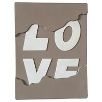 Zidna Dekoracija Love - bela/boja peska, Konvencionalno, drvo (60/80/6cm) - Mömax