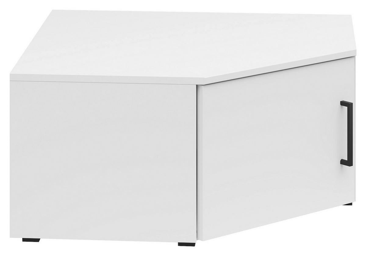 Aufsatzschrank Multistauraum Weiss - Weiss/Schwarz, Modern, Holzwerkstoff/Kunststoff (71,5/35/71,5cm) - Premium Living