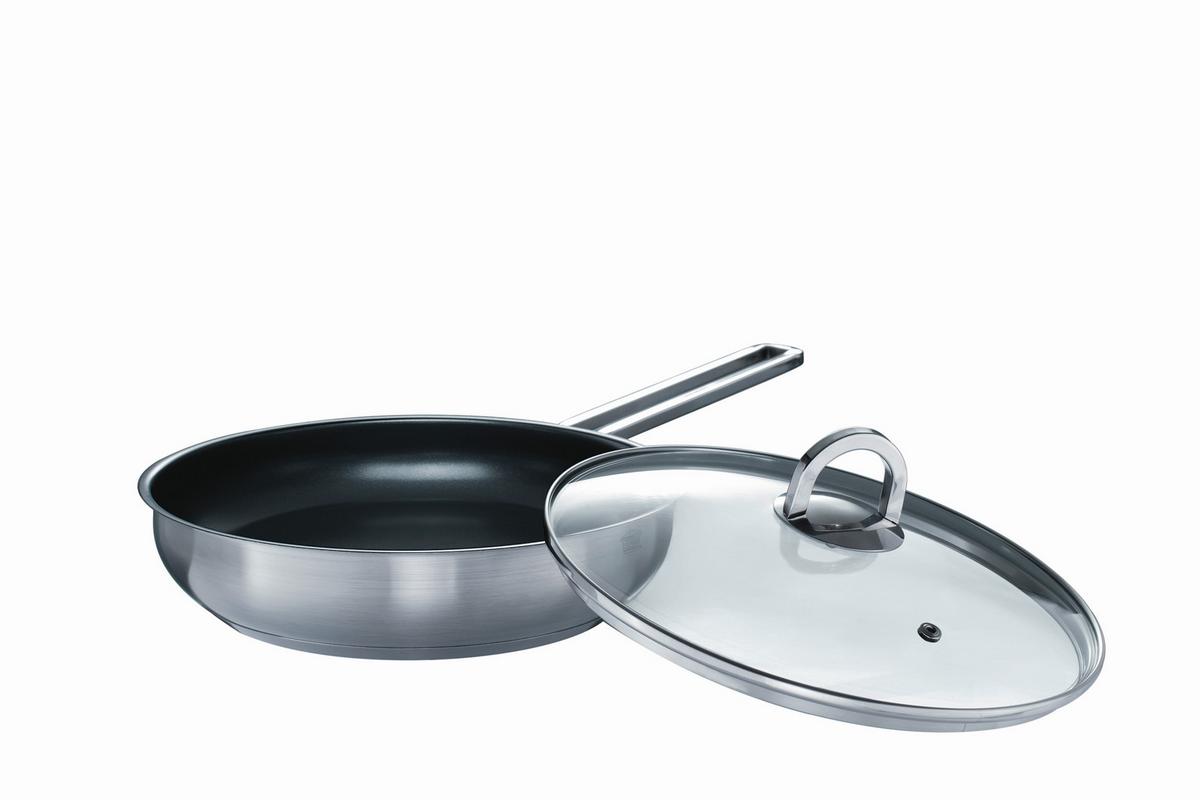 Set Posod Alara, 8-Delni - barve nerjavečega jekla/prozorno, Basics, kovina/steklo - GSW