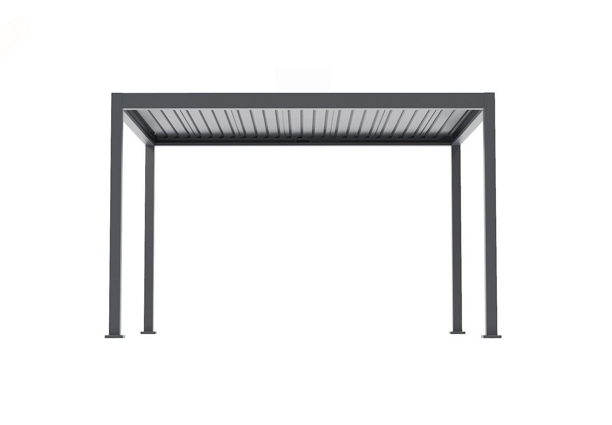 Pergola Core Anthrazit mit LED - Anthrazit, Basics, Metall (393/250/300,2cm) - Gardenson