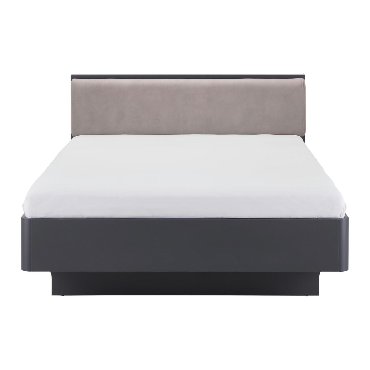 Polsterbett Mariello ca. 140x 200 cm Anthrazit/Cappuccino - Anthrazit/Cappuccino, MODERN, Holz/Textil (140/200cm) - Bessagi Home