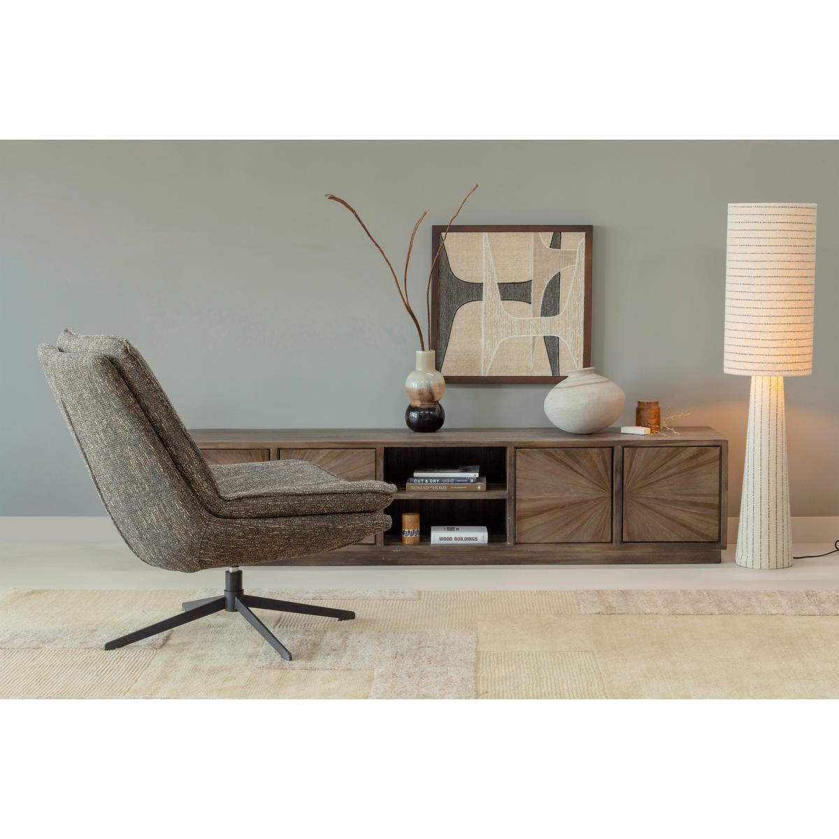 LOWBOARD Sun Braun B: 200cm - Braun, Design, Holz (200/45/44cm) - Livetastic