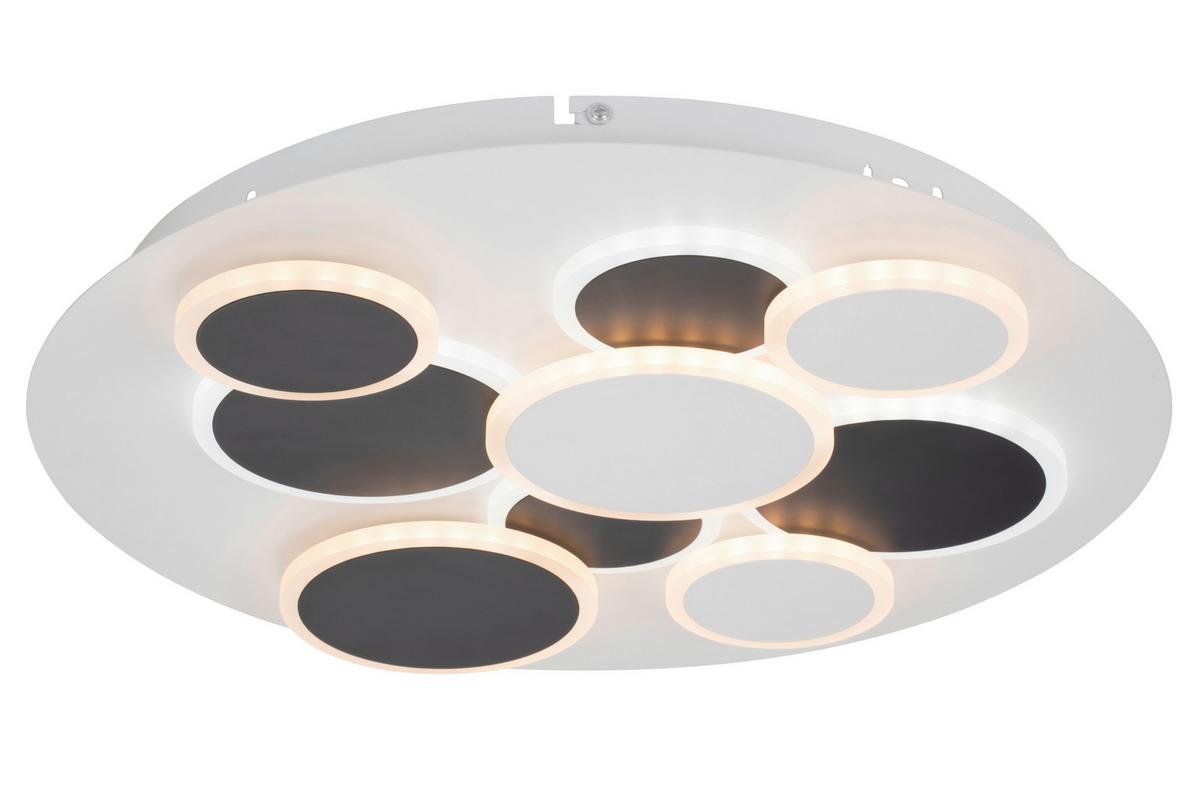 LAMPA SUFITOWA LED BLACKBURN *SBN* - czarny/biały, Trend, tworzywo sztuczne/metal (46,8/6cm) - Novel