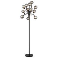 Led Podna Svjetiljka Riha - crna, Design, staklo/metal (62/200cm) - Globo