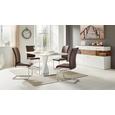 Schwingstuhl in Braun - Chromfarben/Braun, KONVENTIONELL, Textil/Metall (45,5/96/62cm) - MÖMAX modern living