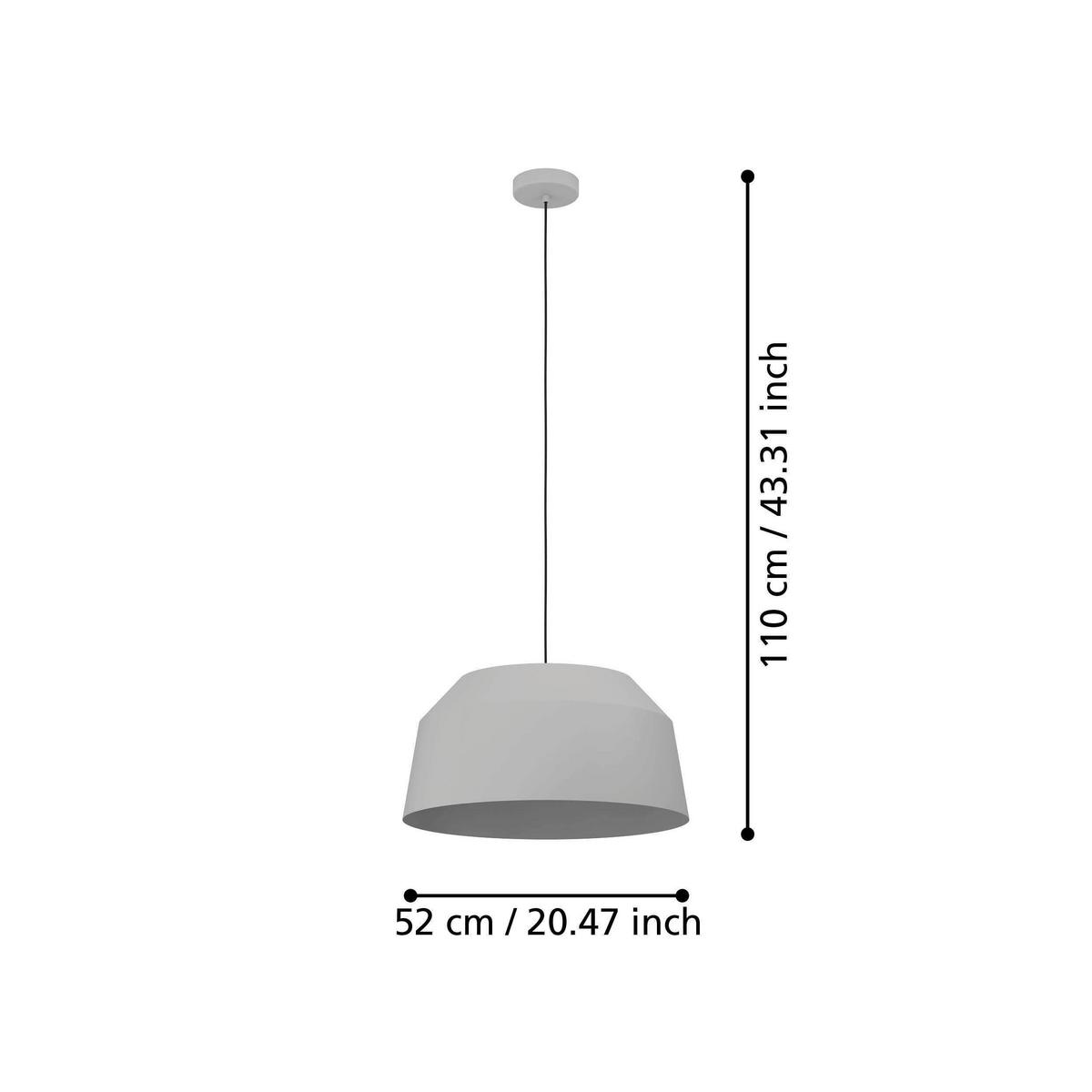 Hängeleuchte 900381_contrisa - Grau, Konventionell, Metall (52/110cm) - Eglo