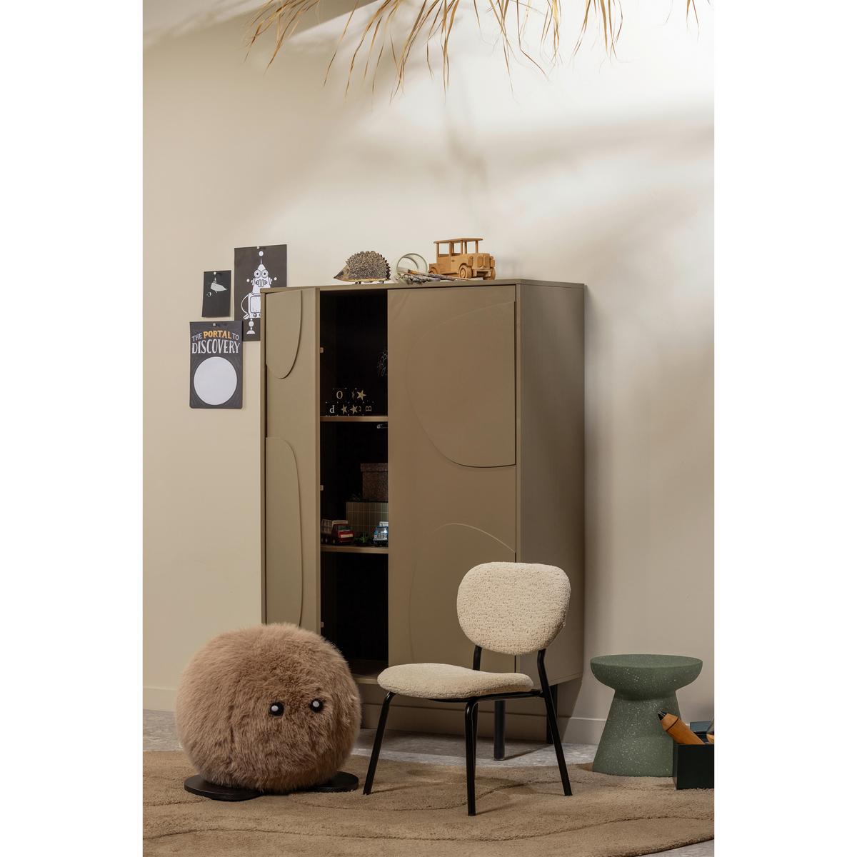 Kommode Cadiz Schlammfarben B: 85cm - Schlammfarben/Schwarz, Design, Holz/Metall (85/135/40cm) - Livetastic
