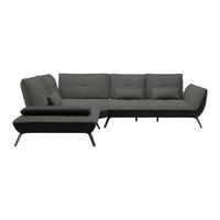 Wohnlandschaft Trendy Anthrazit/Schwarz - Anthrazit/Schwarz, MODERN, Holzwerkstoff/Textil (250/93/310cm) - Premium Living