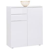 Komoda Hilton - bijela/bijela visoki sjaj, Moderno, drvni materijal/plastika (100/119,8/40cm) - Modern Living