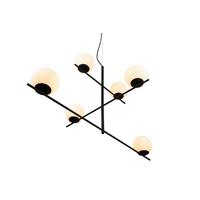Pendelleuchte Pure Schwarz max. 28 Watt - Schwarz/Weiß, MODERN, Glas/Metall (115/150/80cm) - Trio Leuchten