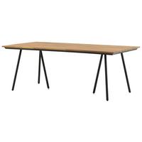 Gartentisch Chan ca. 200x100x74 cm Akazienholz - Schwarz/Teakfarben, KONVENTIONELL, Holz/Metall (200/100/74cm) - Gardenson